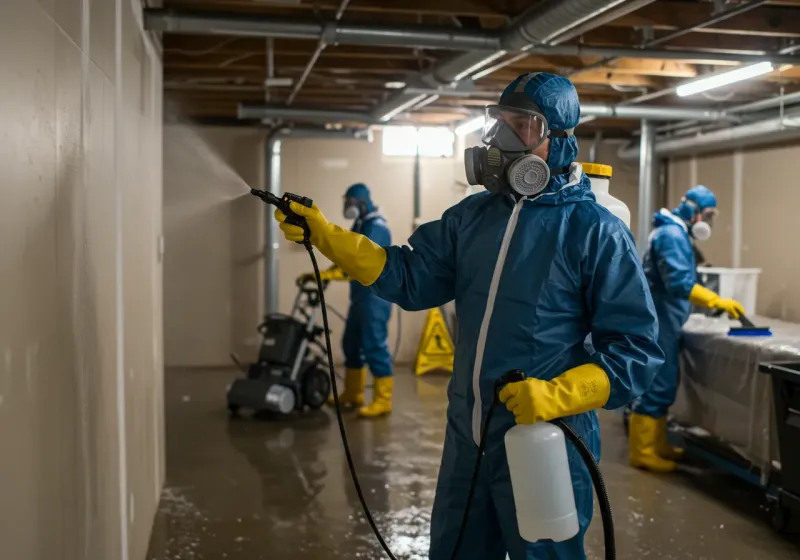 Basement Sanitization and Antimicrobial Treatment process in McMinnville, TN