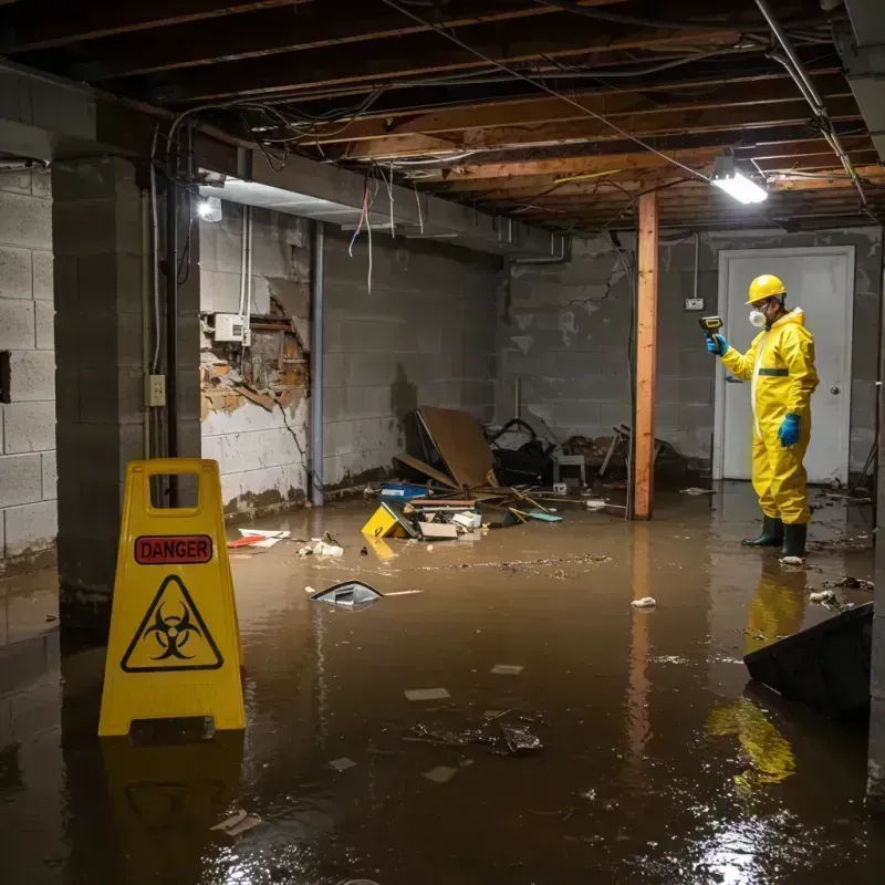 Flooded Basement Electrical Hazard in McMinnville, TN Property